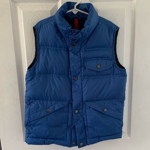 Lands End blue down vest Sz 8